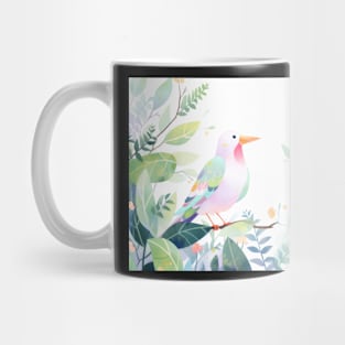 Whimsical and Cute Watercolor Bird Mug